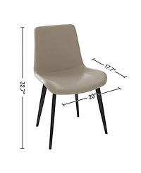 Streamdale Furniture Modern Faux Leather Dining Chairs - 4PCS