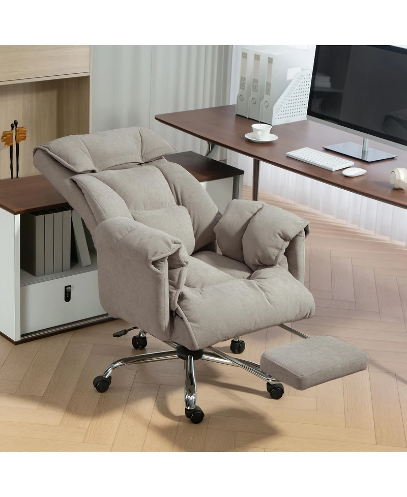Homcom Executive Office Chair, Computer Desk Chair with Footrest,