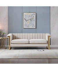Streamdale Furniture Streamdale Luxurious Velvet Sofa with Modern Accents