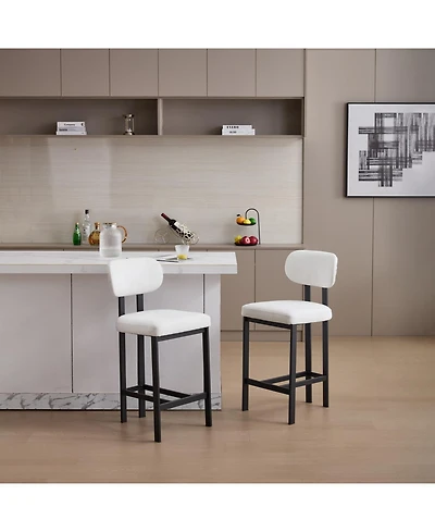 Streamdale Furniture Upholstered Counter Height Bar Stools - Set of 2