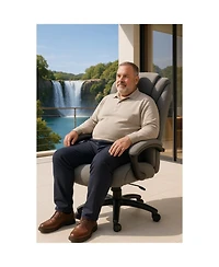 Streamdale Furniture High Back Adjustable Fabric Office Chair - 9373H-Fabric