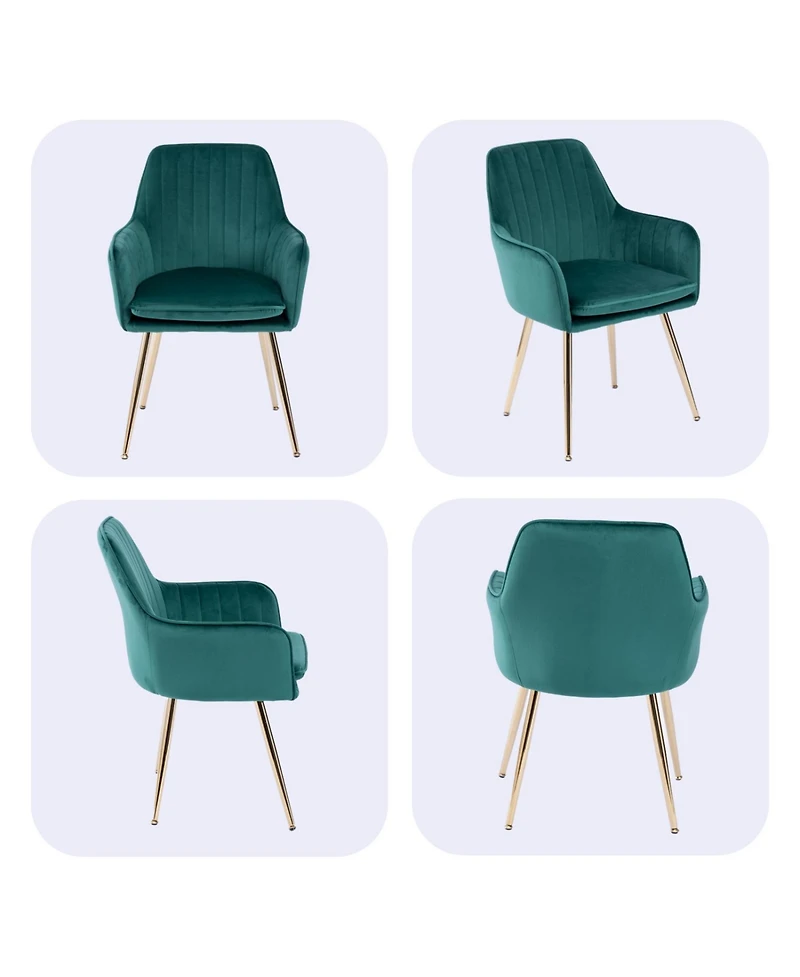 Streamdale Furniture Streamdale Velvet Dining Chairs (Set of 2)