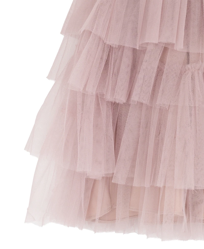 Rare Editions Girls' 7-16 Glitter Lace Bodice Dress