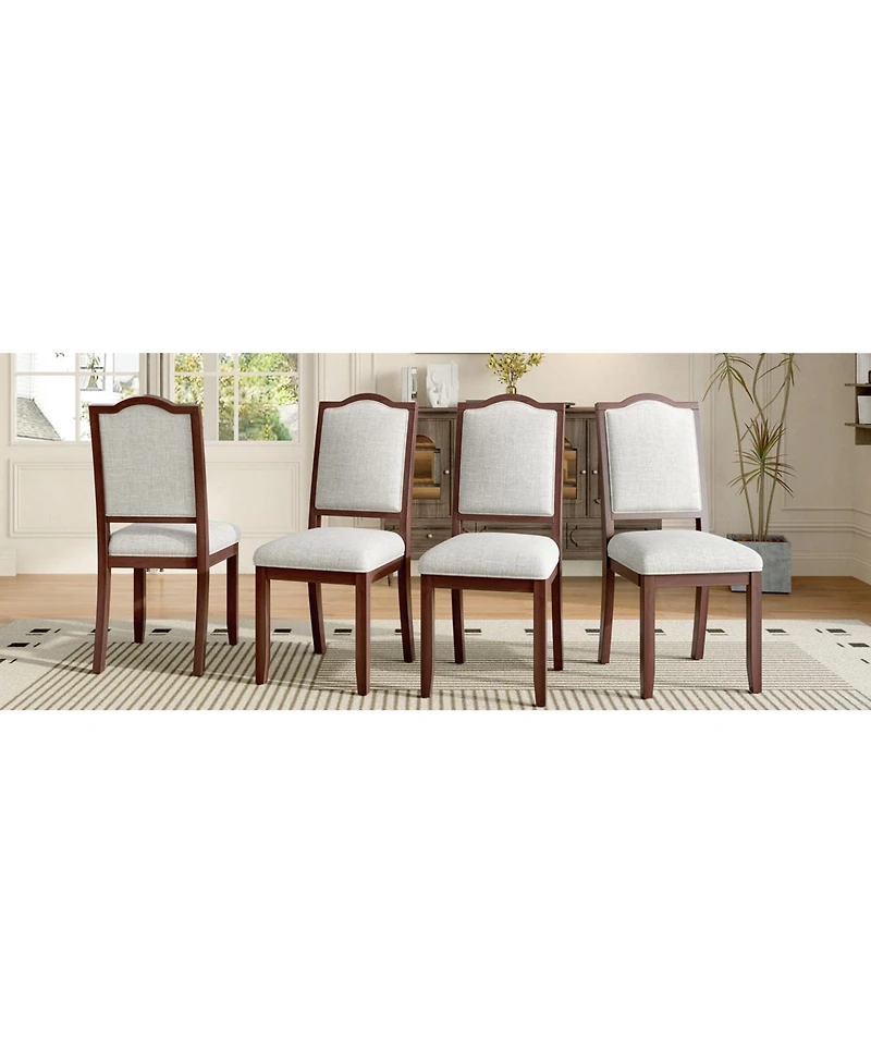 Streamdale Furniture Farmhouse Upholstered Dining Chairs Set of 4