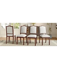 Streamdale Furniture Farmhouse Upholstered Dining Chairs Set of 4