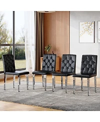 Streamdale Furniture Pu Dining Chairs, Legs (4-Pack)