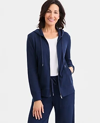 Style & Co Women's Waffle-Knit Full-Zip Hoodie, Macy's Exclusive