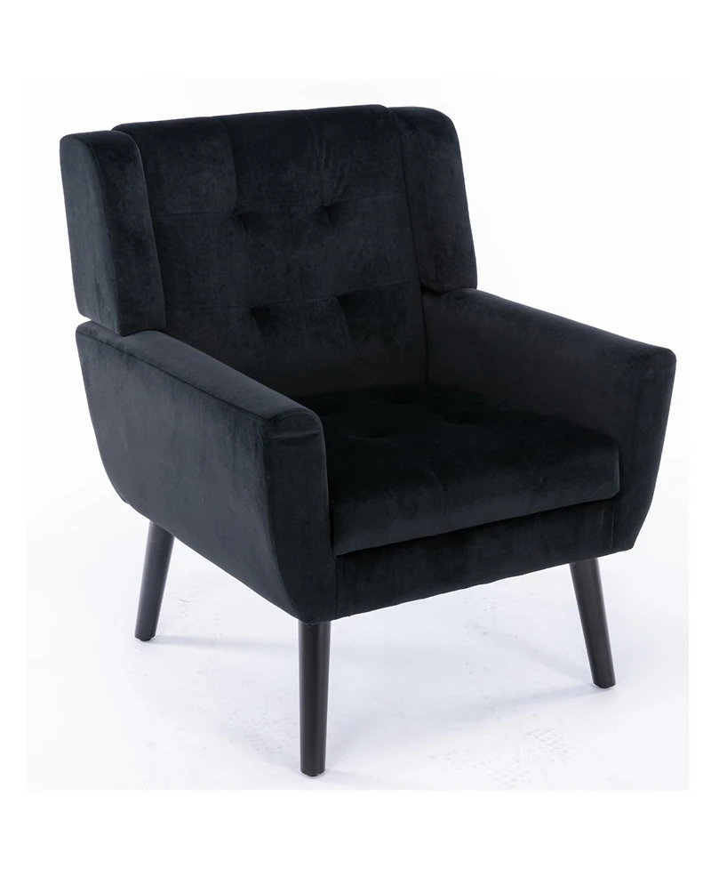 Streamdale Furniture Velvet Accent Chair with Legs