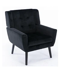 Streamdale Furniture Velvet Accent Chair with Legs