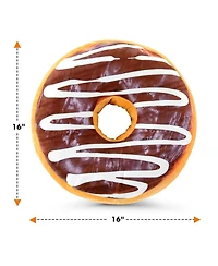Cheer Collection Reversible Photoreal Donut Decorative Pillow, 16" Round