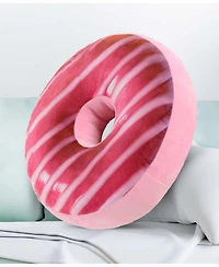 Cheer Collection Reversible Photoreal Donut Decorative Pillow, 16" Round
