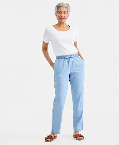 Style & Co Women's Straight-Leg Pull-On Pants, Macy's Exclusive