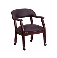 Emma+Oliver Conference Chair with Accent Nail Trim and Casters