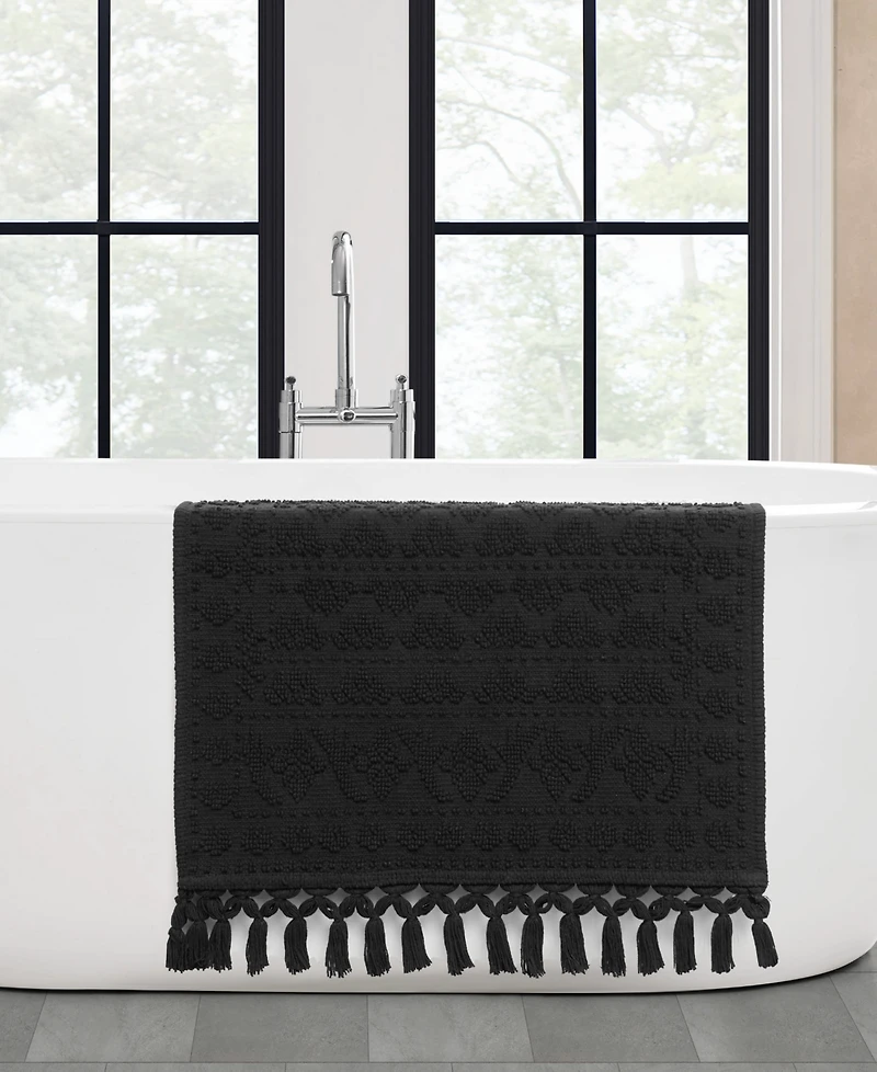 French Connection Nellore Fringe Cotton Bath Rug
