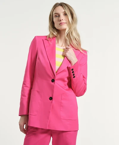 Isaac Mizrahi Women's Lapel Collar Blazer