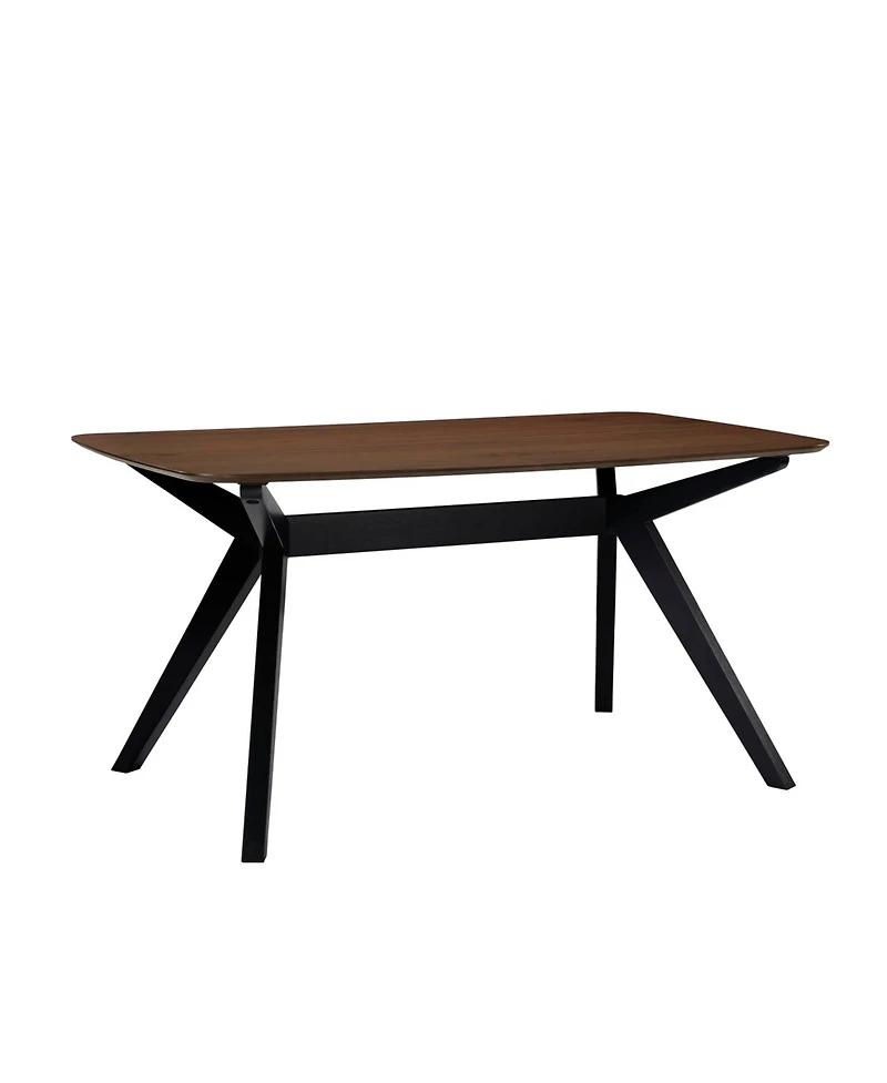 Streamdale Furniture Wood Dining Table ,Walnut+Black