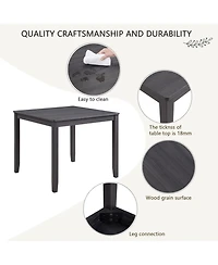 Streamdale Furniture Modern 4-Person Dining Set - Black & Beige