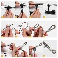 DELight 40x10 Ft Commercial Twinkle Curtain String Light 1920 Led 120V Steel Cable for Event Wedding Party Holiday Decor