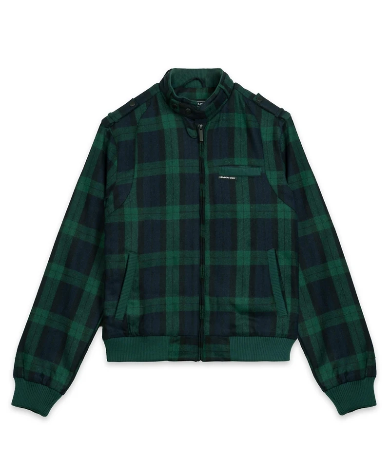 Members Only Men's Wool Iconic Racer Jacket