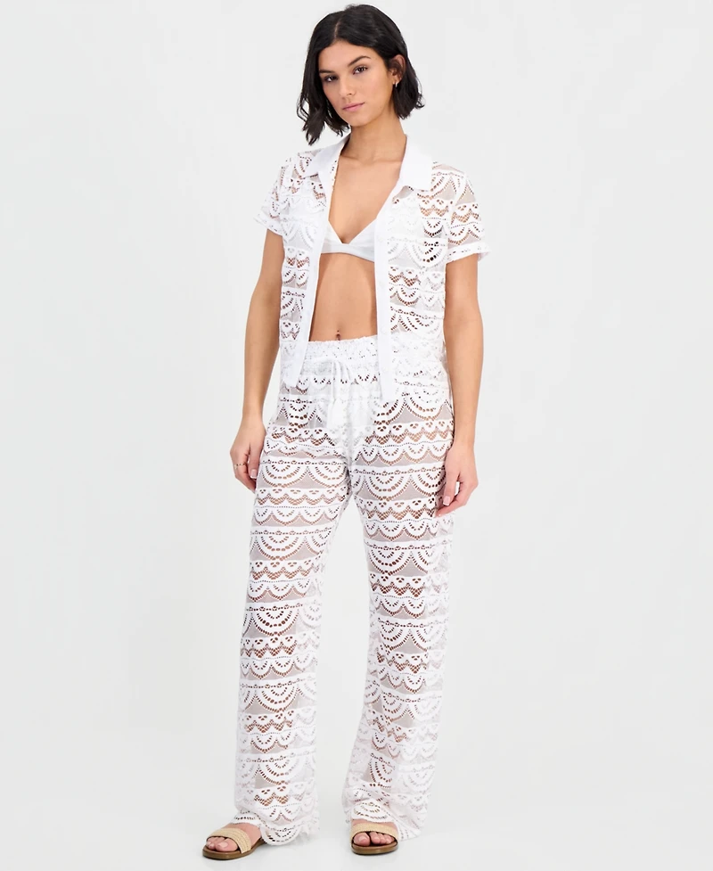 Miken Juniors' Scallop Hem Pants with Tassel Tie, Created for Macy's