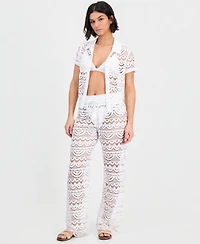 Miken Juniors' Scallop Hem Pants with Tassel Tie, Created for Macy's