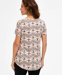 Jm Collection Petite Crewneck Top, Macy's Exclusive