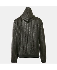 Pre-Owned Dolce & Gabbana Men's Black Quilted Nylon Zip Front Hooded Jacket