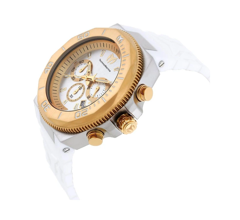 Technomarine Men's Tm-224016 Manta Quartz Chronograph Silver, Gold