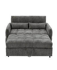 Streamdale Furniture Green Loveseat Sofa Bed with Usb Ports & Pillows