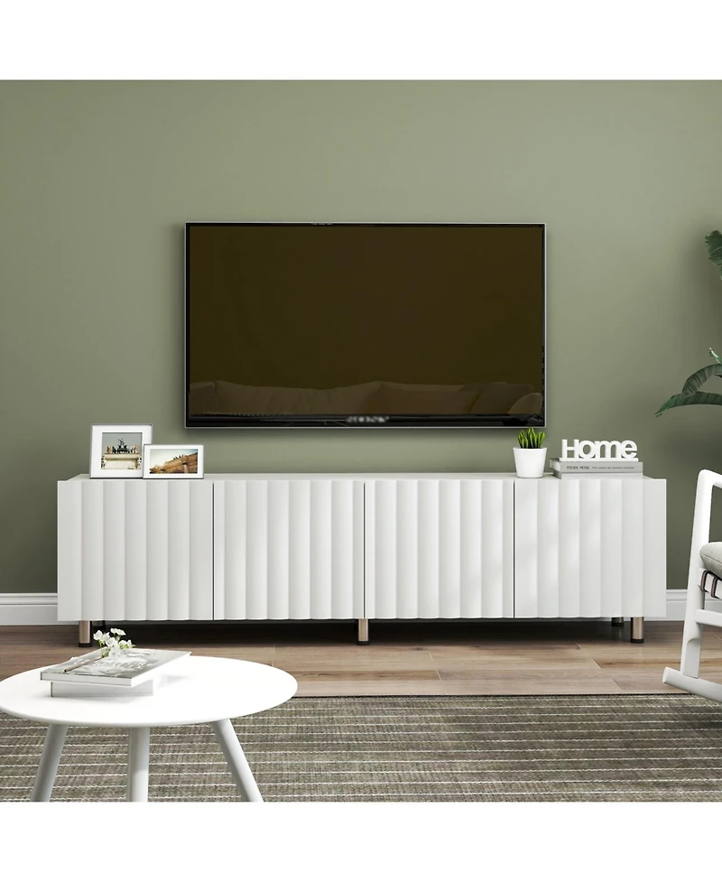 Streamdale Furniture Tv Stand with Storage & Drawers - White