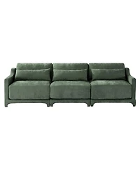 Streamdale Furniture Chenille 3-Seater Sofa w/ Lumbar Pillow - Green