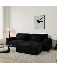 Streamdale Furniture + Sofa + Fabric + Striped Compression + Modern Style