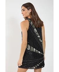 Nasty Gal Women's Plunge Sequin Mini Dress