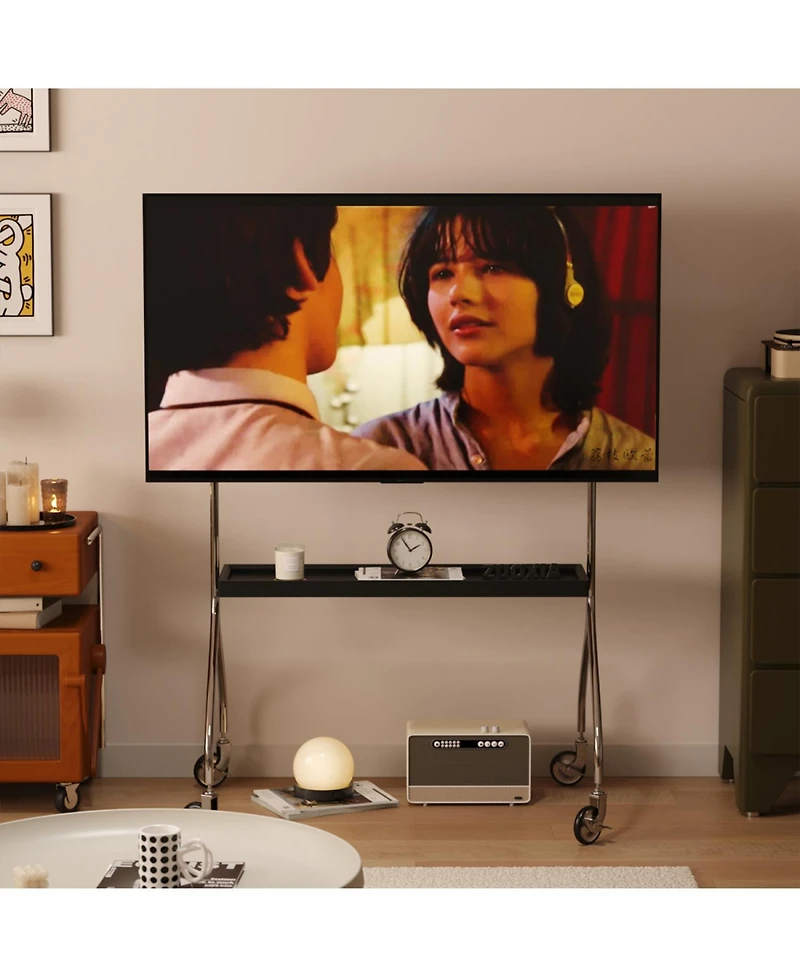 Streamdale Furniture Antique Movable Tv Stand