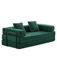 Streamdale Furniture Corduroy Floor Sofa Bed - Dark Green