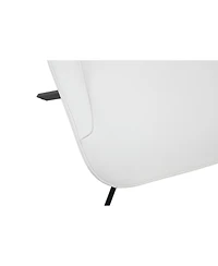 Streamdale Furniture Streamdale Swivel Dining Chairs (Set of 2) - White Leather, Gold Mesh