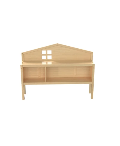 Streamdale Furniture Streamdale Headboard Storage Cabinet for Full-size Montessori Floor Bed Natural,Freely collocation