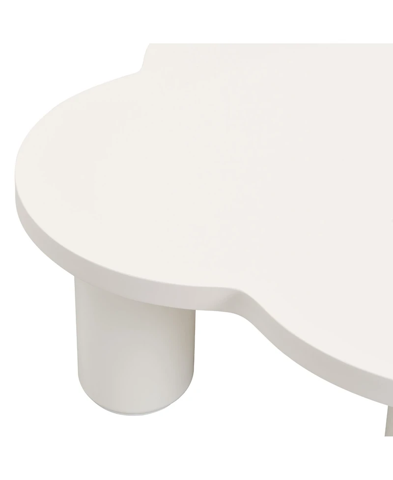 Streamdale Furniture Modern Irregular Coffee Table Set with Glass Top