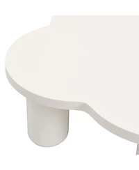 Streamdale Furniture Modern Irregular Coffee Table Set with Glass Top