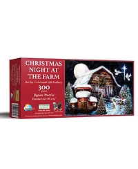 SunsOut Christmas Night at the Farm 300 piece Jigsaw Puzzle for Adults Christmas