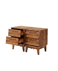 Streamdale Furniture Set of 2 Vintage Mid-Century Nightstands