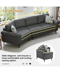 Streamdale 111" Curved Sofa with Pillows