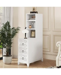 Streamdale Furniture End Table with 3 Drawers & Shelves