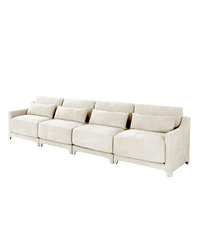 Streamdale Furniture Solid Wood Chenille Lumbar Pillow Sofa