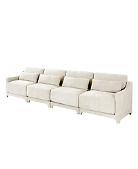 Streamdale Furniture Solid Wood Chenille Lumbar Pillow Sofa