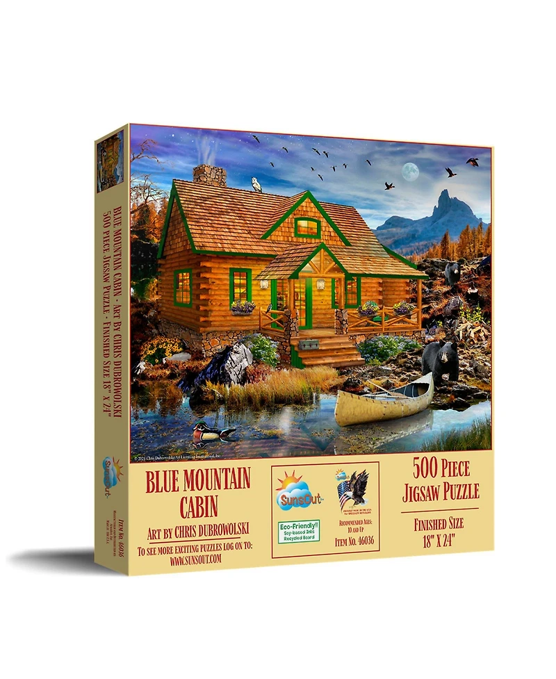 SunsOut Mountain Cabin 500-piece Jigsaw Puzzle for Adults