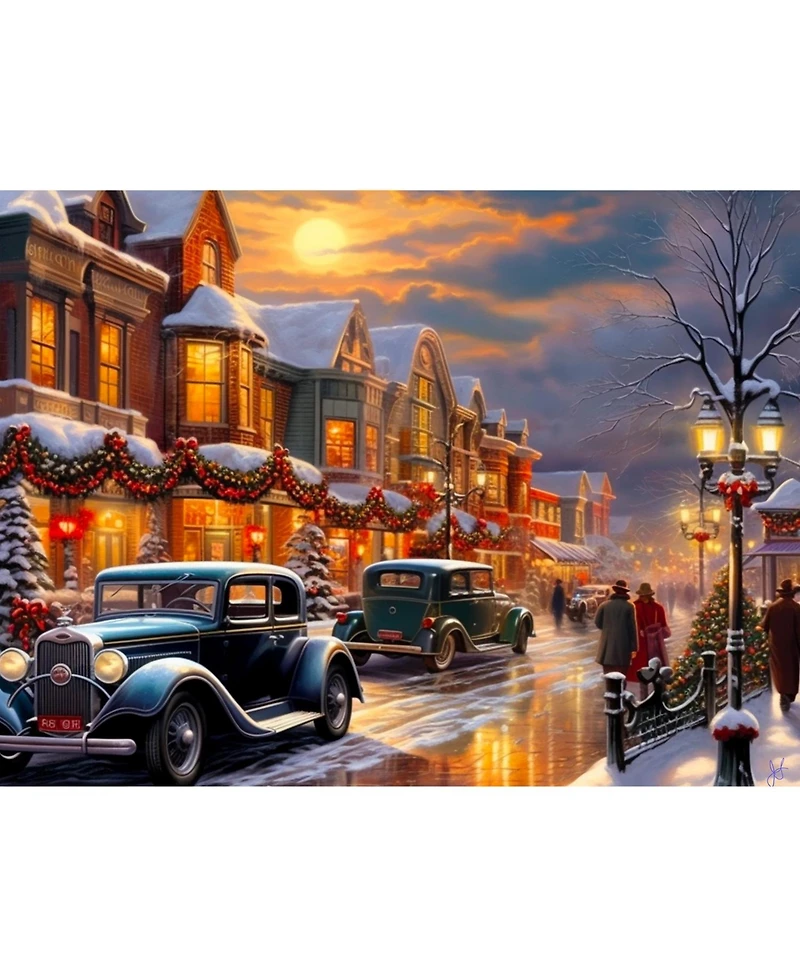 SunsOut Main Street 1000 piece Jigsaw Puzzle for Adults Christmas