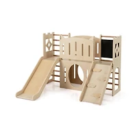 Hongge 8 in 1 Toddler Wooden Indoor Playground with Climber
