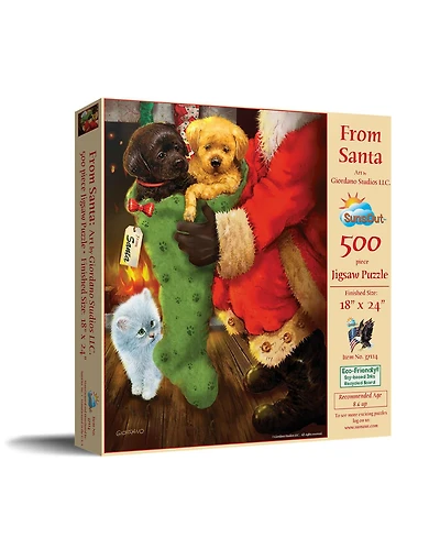 SunsOut From Santa 500 piece Jigsaw Puzzle for Adults Christmas