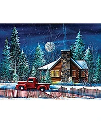 SunsOut Night Watch Cabin 500 piece Jigsaw Puzzle for Adults Christmas